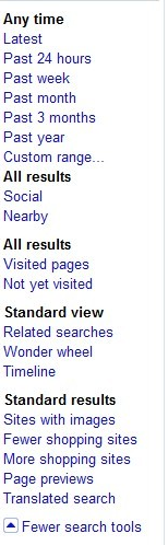 Google Search Tools